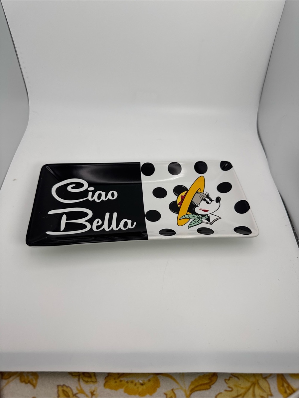 Disney Parks Epcot Italy Minnie Ciao Bella Ceramic Trinket Tray